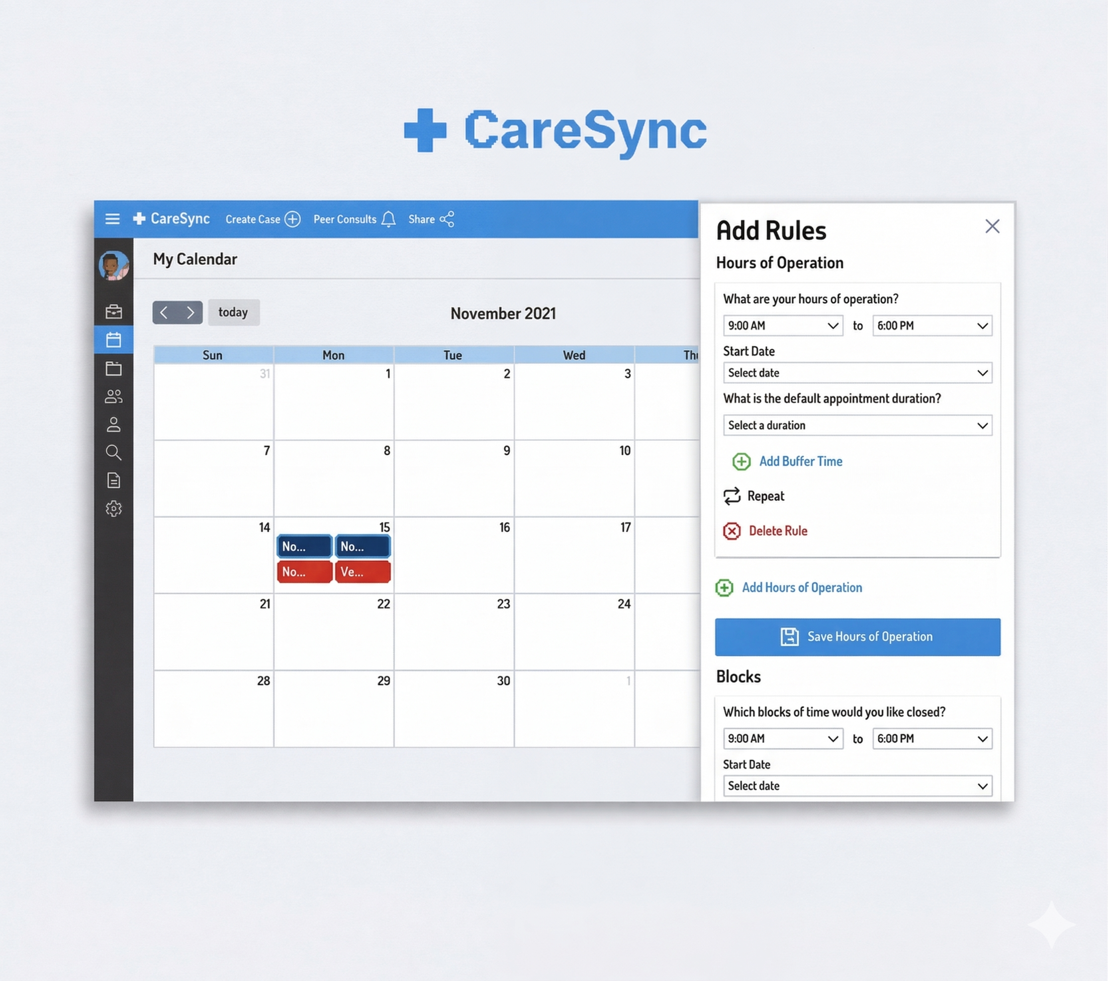 CareSync Calendar Feature